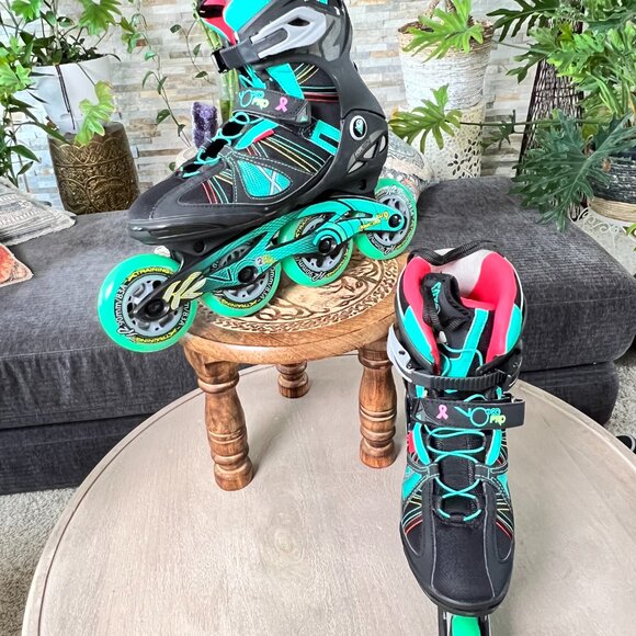 K2 Inline Skates V02 90 Pro W Womens size 9 Teal - Picture 10 of 11